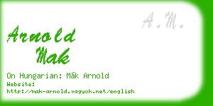 arnold mak business card